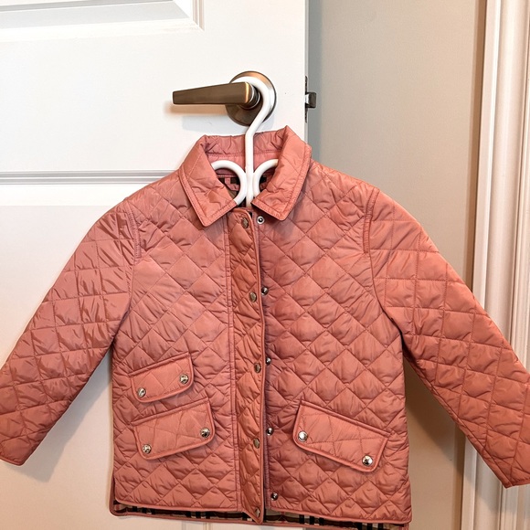 Girls pink Burberry jacket - Picture 4 of 5